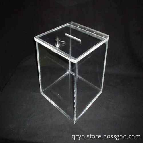 clear acrylic donation box,transparent donation holder